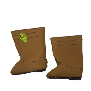 American Girl True Spirit Truly Me Embroidered Green Butterfly Boots.